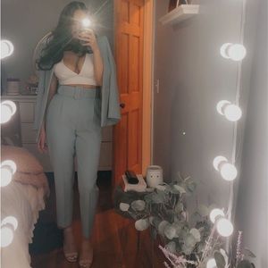 Zara cropped blue trousers, size small